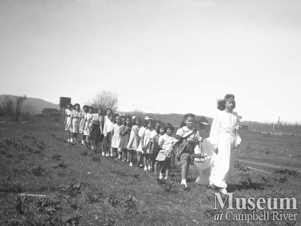 Youngsters parading