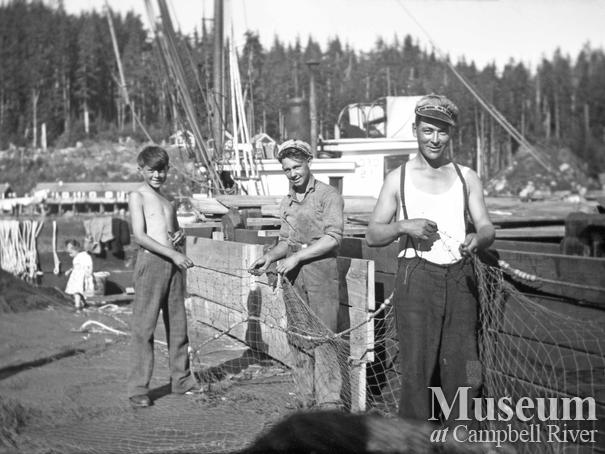 Working the lead lines at Bones Bay Cannery
