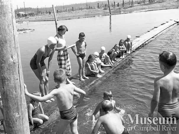 Swimming lessons at the Campbell River estuary