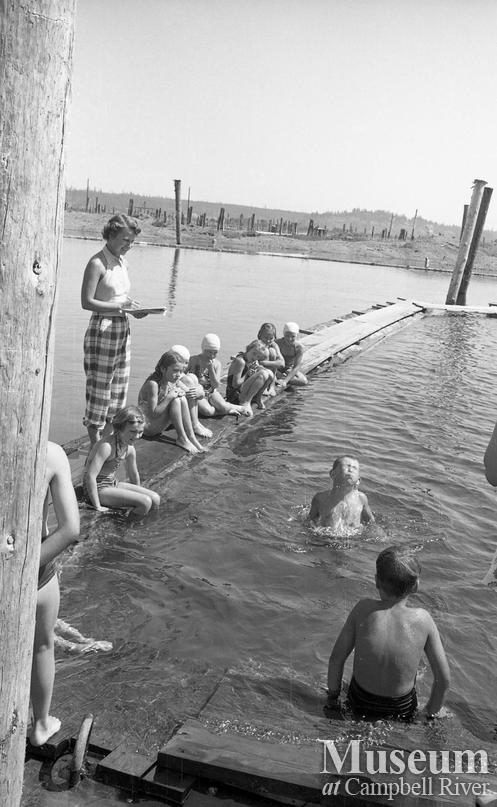 Swimming lessons at the Campbell River estuary