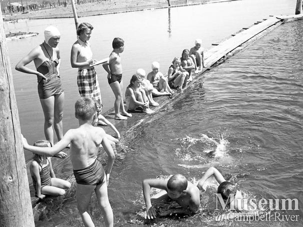 Swimming lessons at the Campbell River estuary