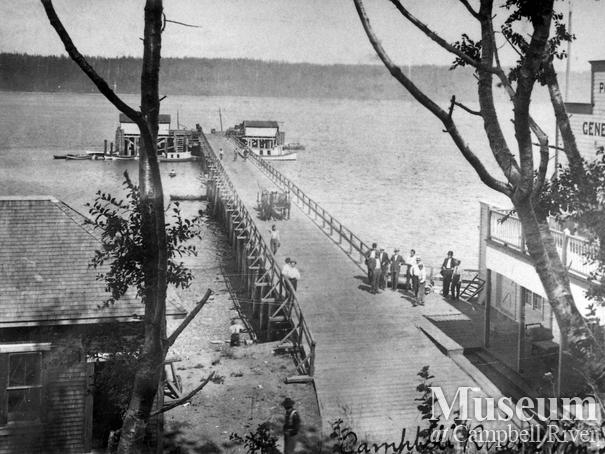 Wharf, store and telegraph office, Campbell River