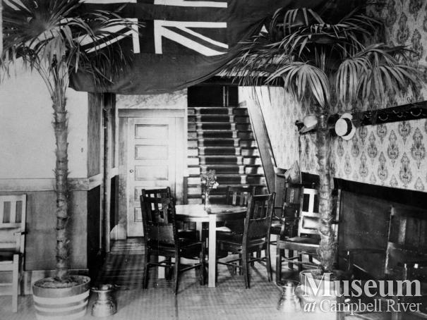 Lobby of the third Willows Hotel, Campbell River