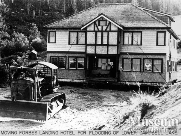 Moving the Forbes Landing Lodge, Lower Campbell Lake