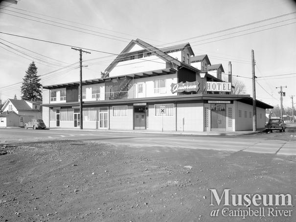 View of the Quinsam Hotel Campbellton
