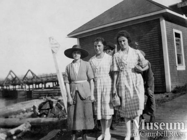 Group in front of Telegraph Office, Campbell River