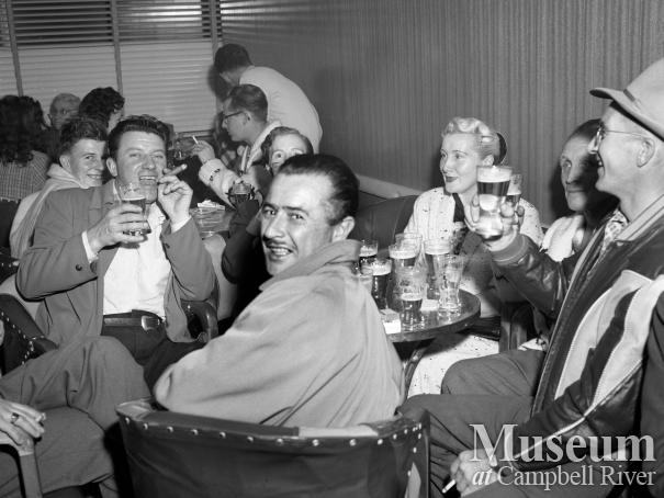 Interior of the bar at the Quinsam Hotel, Campbellton