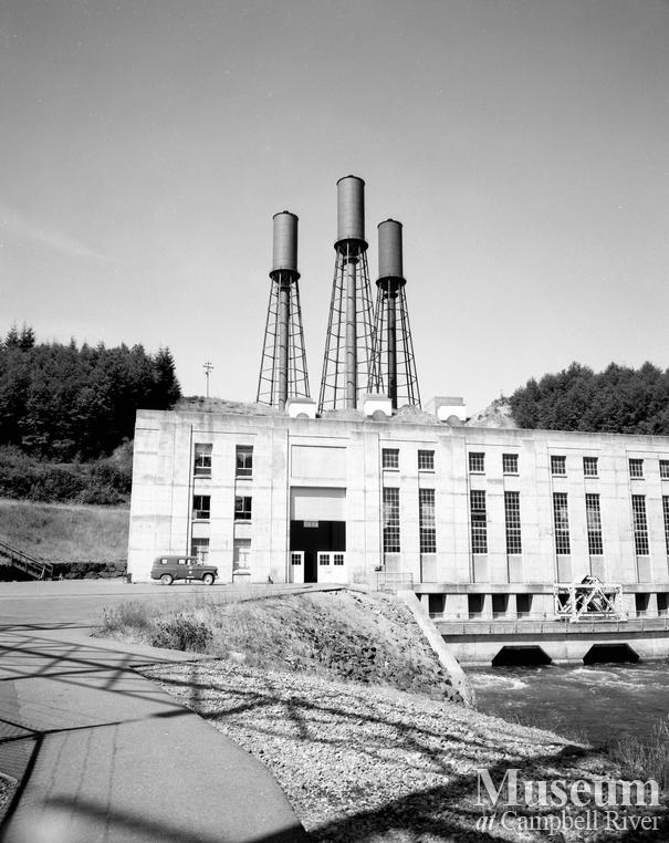 View of BC Hydro's John Hart Generating Station