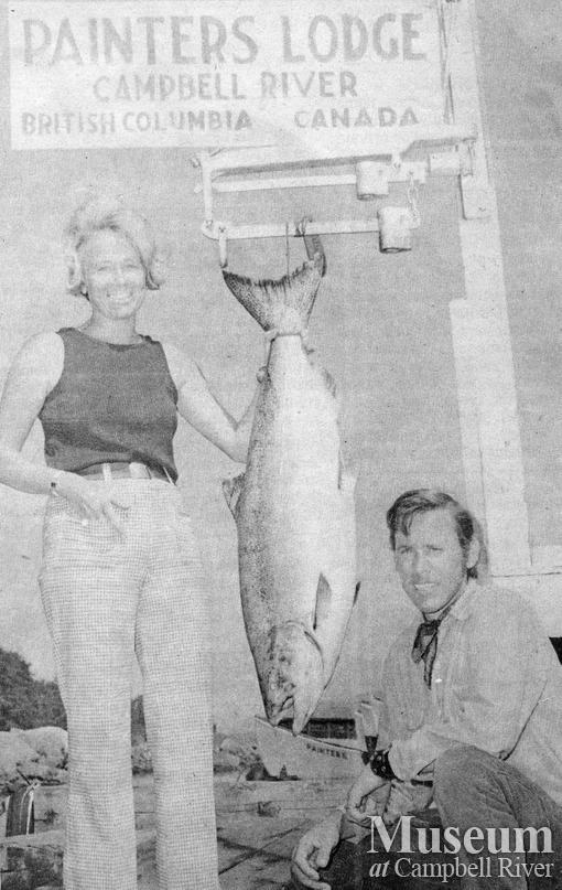 Mrs. Woodward with her catch