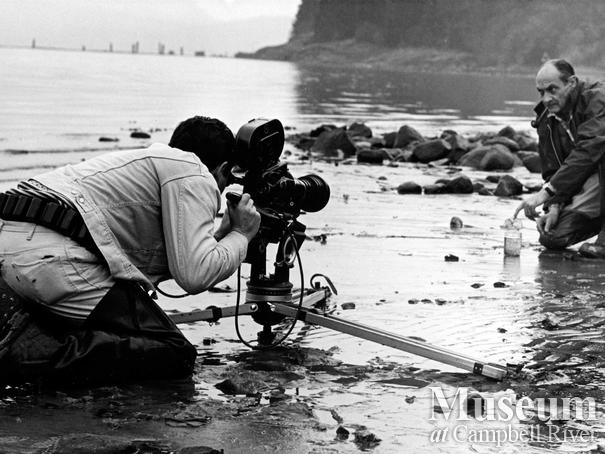 Roderick Haig-Brown Being Photographed on the beach