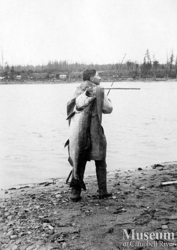 Dr. Wiborn with a salmon