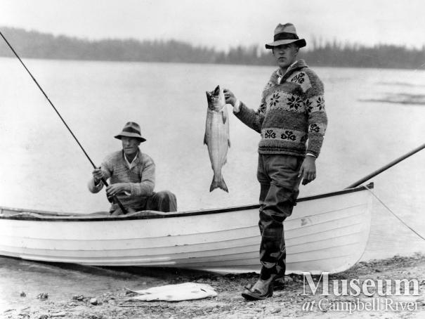 Reginald Pidcock and Mr. Fitzgerald fishing