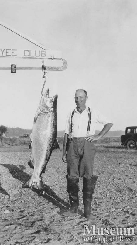 Herbert Pidcock with a salmon