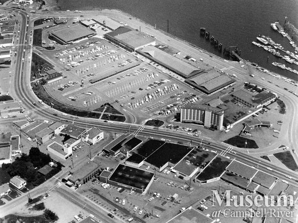 Aerial view of downtown Campbell River