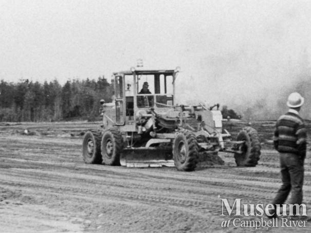 Buidling the runway at the Campbell River Airport