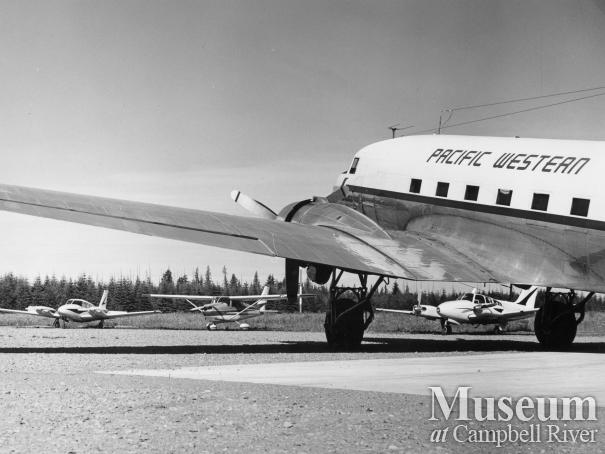 PWA airplane at the Campbell River Airport
