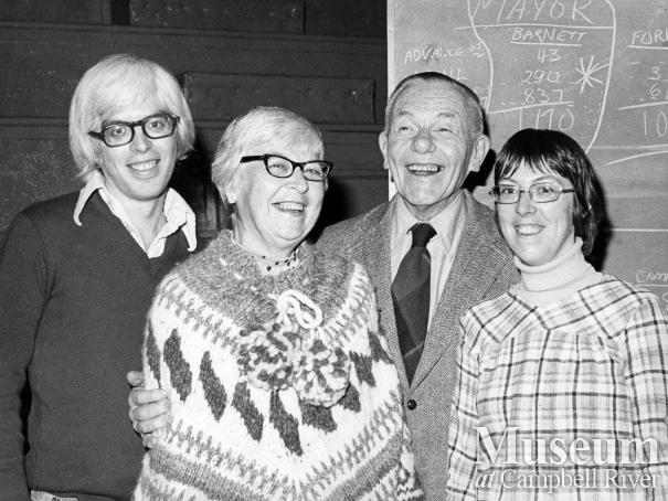 Campbell River Mayor Tom Barnett with family