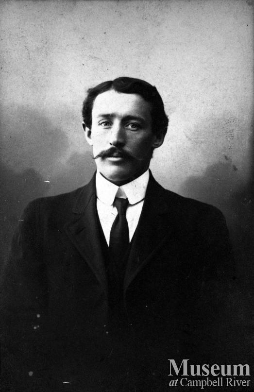 Portrait of Morris Petersen, an early settler of Campbell River