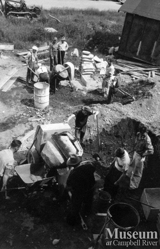 Construction of the Community Hall, Campbell River