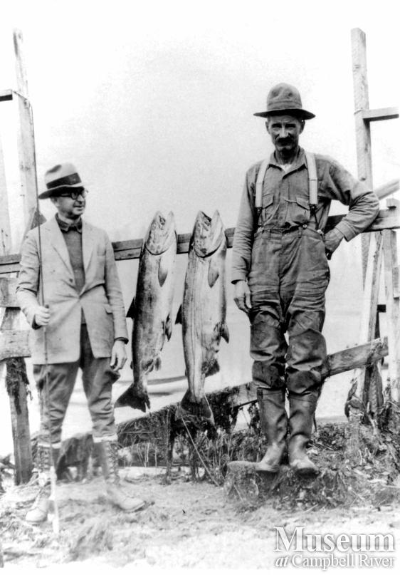 Unidentified sportfisherman with catch