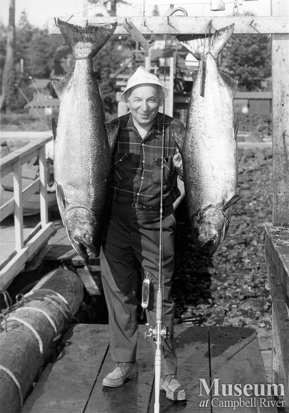Mr. Kagna with his catch of two fish