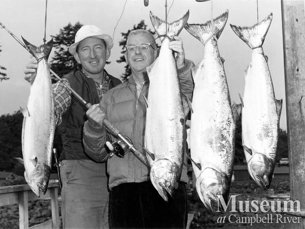 John Smith with his catch of four fish