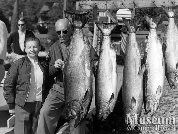 Mr. Bonnor with his catch of five fish