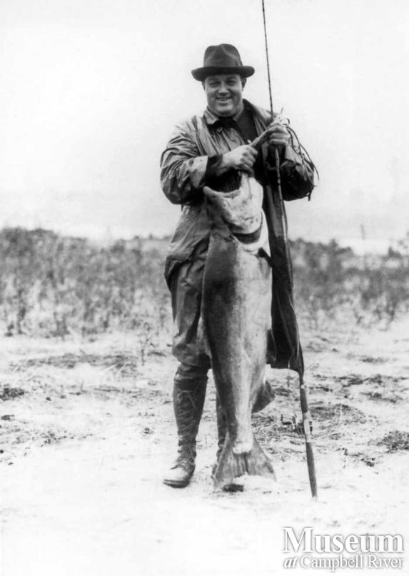 Dave McDonald with two fish