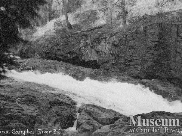 View taken above Elk Falls, Campbell River