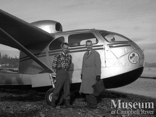 BC Airlines airplane on beach, Campbell River