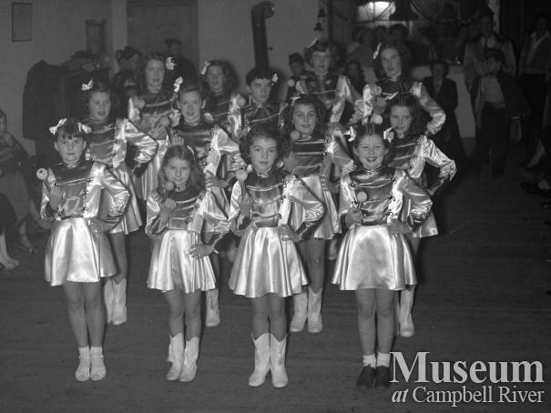 Group of young baton twirlers, Campbell River