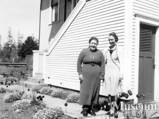 Telephone operators outside the Telephone Office, Campbell River