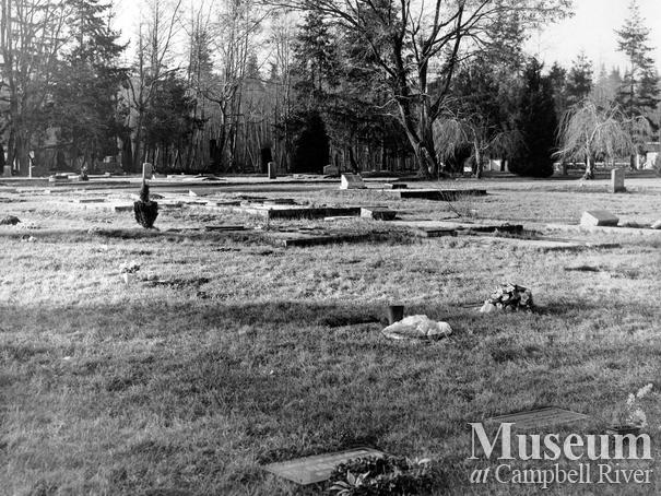 View of the Campbell River Cemetery, Feb. 21, 1968	