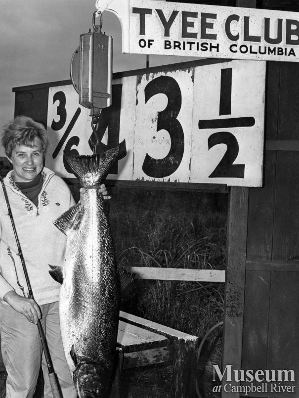 Mrs. Omar J. Noles with catch