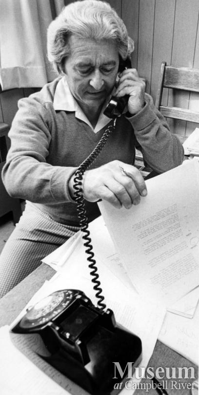 Former high school Principal in his new office