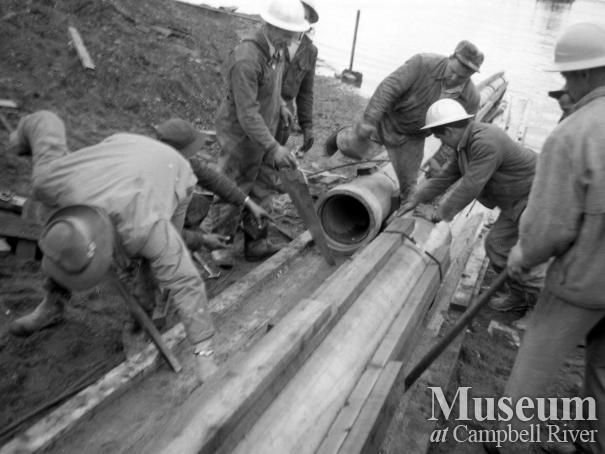 Laying new sewer pipes